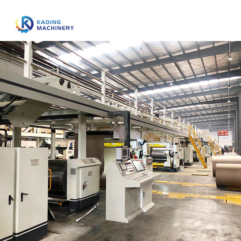 Linea automatica completa di ondulazione con la macchina del doppio Facer ed il segnatore della taglierina