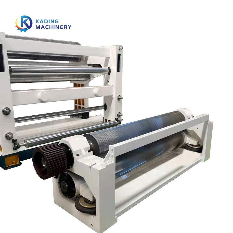 Linea di produzione ondulata da 1400 mm per carta ondulata con riscaldamento a vapore Single Facer