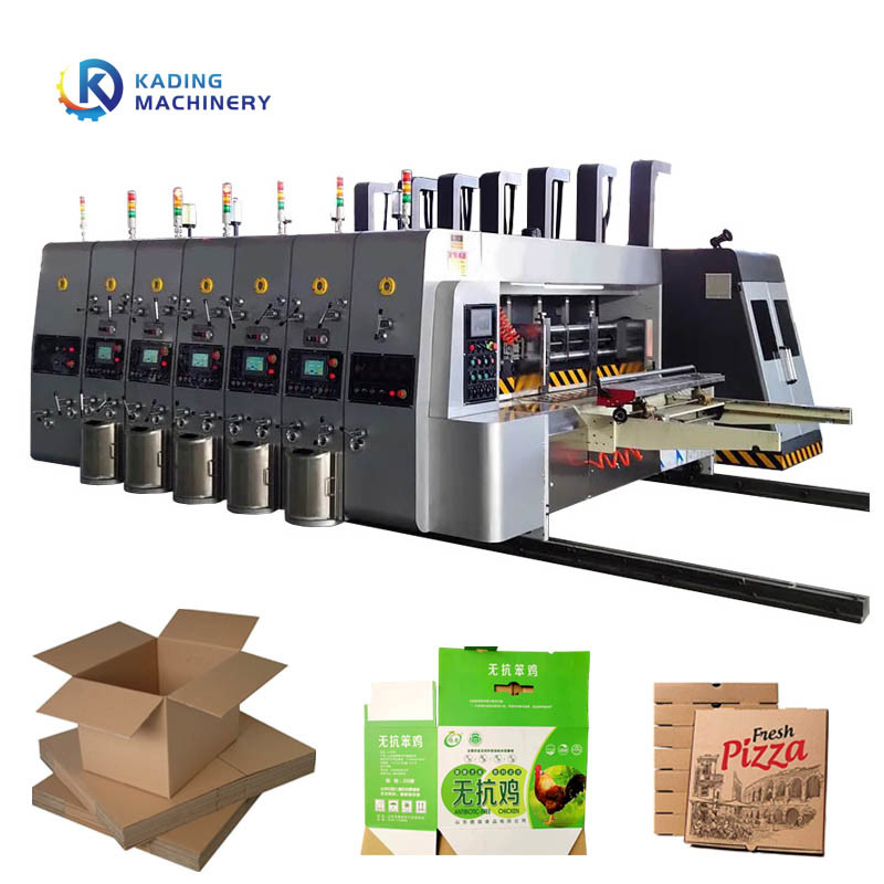 Macchina per la stampa di scatole corrugate con alimentazione automatica a bordo di piombo per la fabbricazione di scatole di pizza