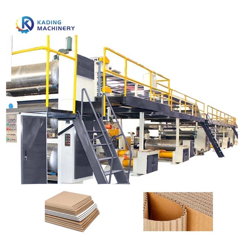 Linea corrugata ad alta velocità a cinque strati per la produzione di cartone e cartone corrugato