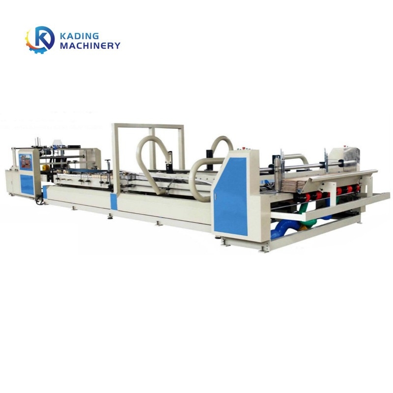 4 6 angoli Full Auto Folder Gluer Stitching Machine per la fabbricazione di scatole di pizza