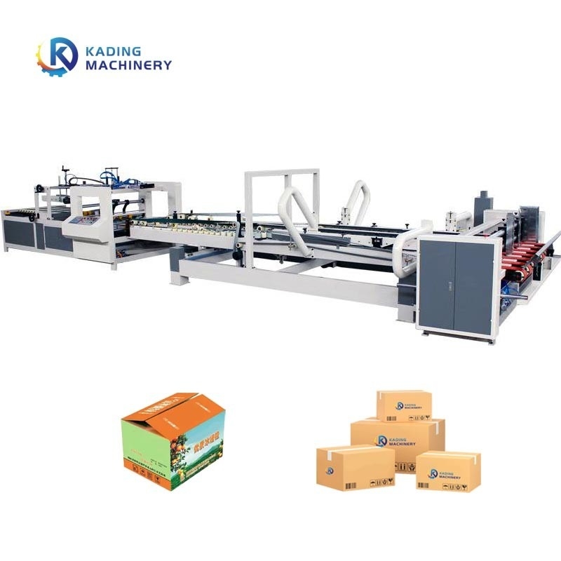 4 6 angoli Full Auto Folder Gluer Stitching Machine per la fabbricazione di scatole di pizza